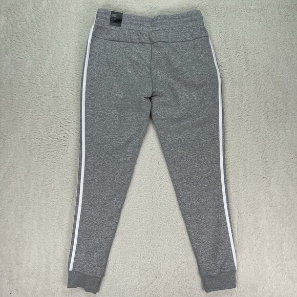 Women’s adidas Slim 3 Stripes Fleece Cuffed Pants IL3282 Medium Grey Heather Med - Picture 8 of 8